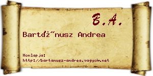 Bartánusz Andrea névjegykártya